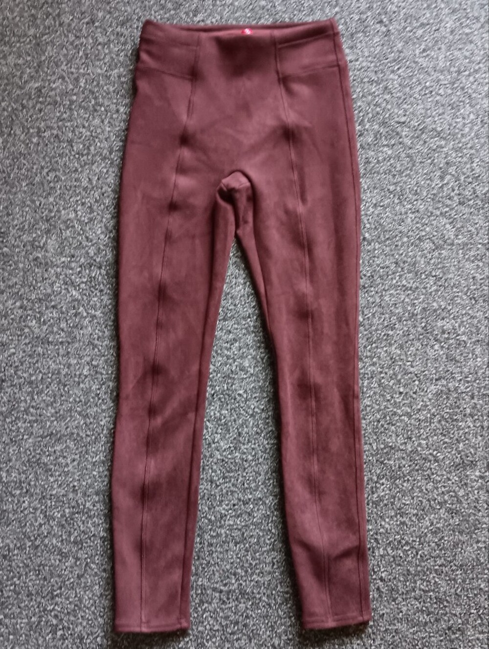 Spanx Faux Suede High Waist Slip On Smooth Leggings XS Extra Small Womens